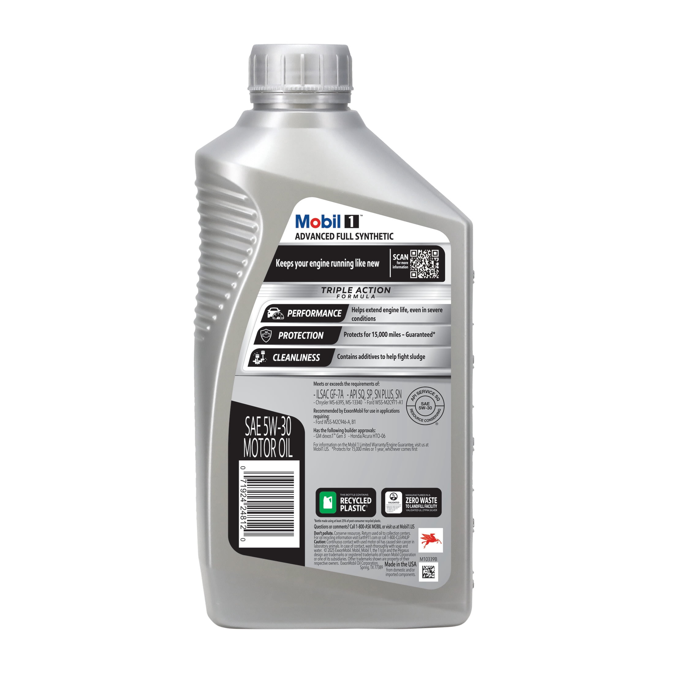 Mobil 1 Advanced Full Synthetic Car Motor Oil 5W-30, 1 Quart