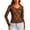 Brown, variant on Womens Mesh Top Floral Long Sleeve See Through Shirt Lace Sheer Blouses