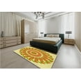 thumbnail image 5 of Ahgly Company Machine Washable Indoor Round Transitional Neon Orange Area Rugs, 8' Round, 5 of 7