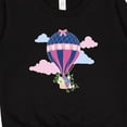 thumbnail image 3 of Inktastic Hot Air Balloon with Flowers and Clouds Toddler Sweatshirt, 3 of 4
