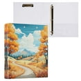 thumbnail image 3 of Waterproof PVC Round Ring Binder - D-Rings Clipboard, 200 Page Capacity (1 or 2-Pack), Ideal for Office , Home and School，Autumn Scenery, 3 of 8