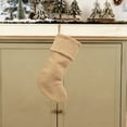 thumbnail image 6 of 18 Inch Rustic Christmas Stockings Set Of 3, Thick Plush Xmas Stockings For Fireplace Mantel Decor - White Pink Khaki, 6 of 6