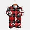 thumbnail image 2 of Christmas Hawaiian Shirts Mens Novelty Checkerboard Graphic Aloha Beach Party Holiday Short Sleeve Button Up Shirt, 2 of 4