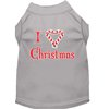 Christmas Screenprinted Dog Shirt, "I Heart Christmas"