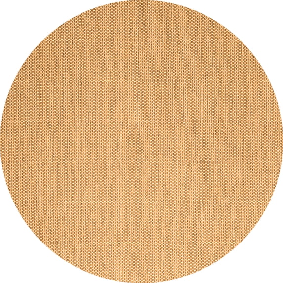 Ahgly Company Indoor Round Abstract Orange Contemporary Area Rugs, 6' Round