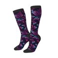 thumbnail image 2 of Balery Purple Butterfly Fun Novelty Socks Men'S Women'S Crew Socks Funny Crazy Novelty Socks Quirky And Cool Socks, 2 of 9