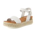 thumbnail image 4 of CUSHIONAIRE Sandale Espadrille à Plateforme Compensée pour Femme Melissa, Blanc, 7.5, 4 of 4