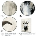 thumbnail image 3 of Designart "Goat Sumi Asian Painting II" Asian Floater Framed Wall Decor, 3 of 7
