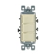thumbnail image 1 of Leviton Decora Interruptor Triple Palanca de Polo Único 15A Color Marfil, 1 of 1