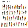 thumbnail image 5 of Lefu 50Pcs Railway Train Painted Figures Model People 1:75 Multicolor Scale Passenger, 5 of 5