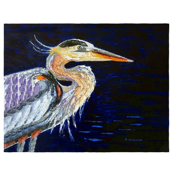 Betsy Drake PM1353 14 x 18 in. Palette Blue Heron Place Mat - Set of 4