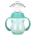 thumbnail image 3 of Botella Tritan de Cuello Ancho Nuby Verde Azulado de 3 Etapas sin Derrames de 8 Onzas, 3 of 6