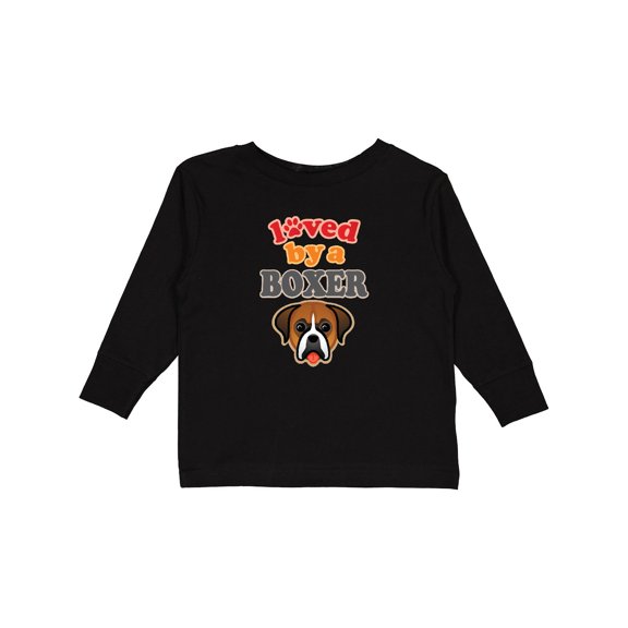 Inktastic Boxer Dog Lover Pet Owner Boys or Girls Long Sleeve Toddler T-Shirt