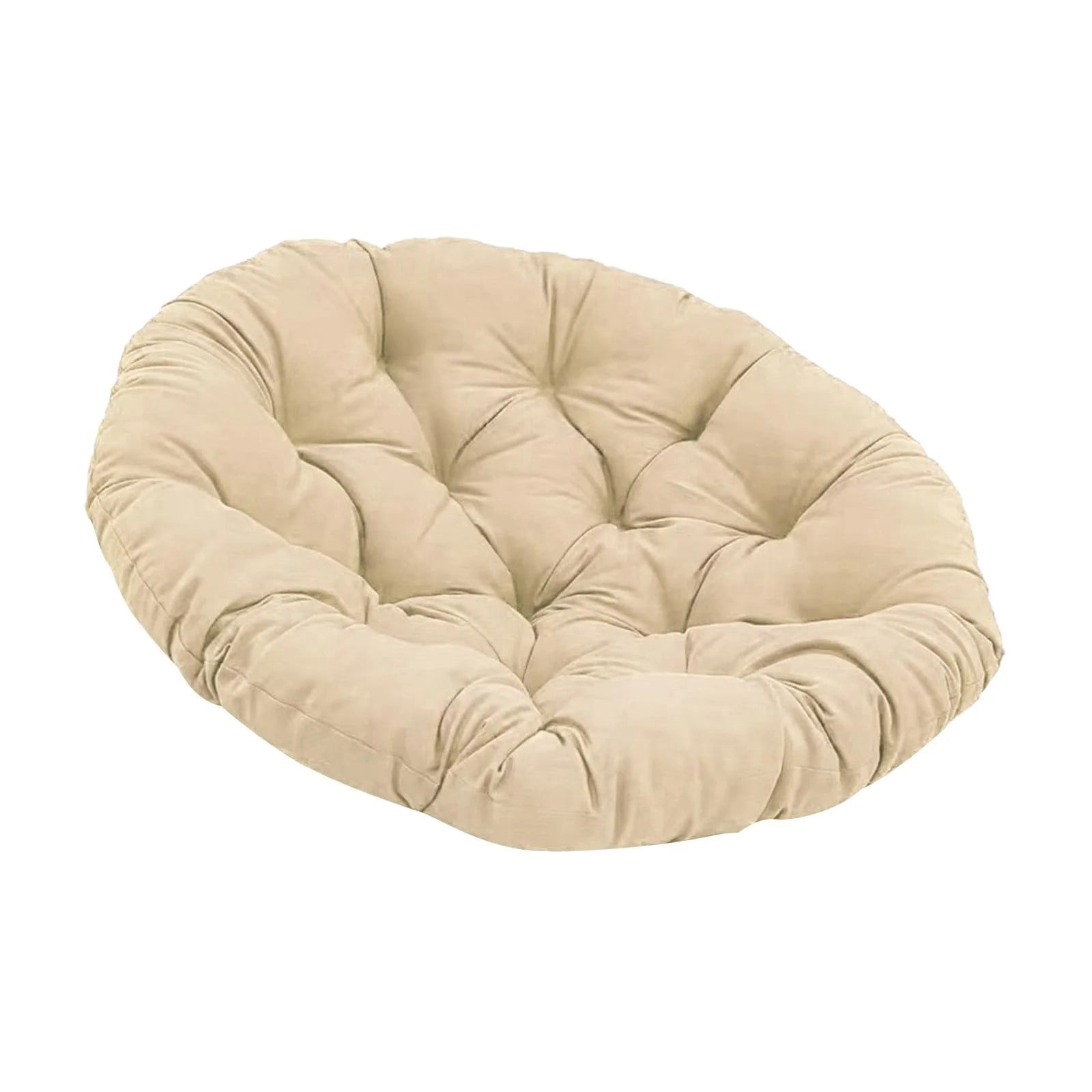 Outdoor Rocking Chair Cushion Round 20 Inch - Khaki Patio Swing Pillow for Garden, Hanging Basket, Porch & Nursery Cradle Seat Pad (1-Pack, 50x50cm)