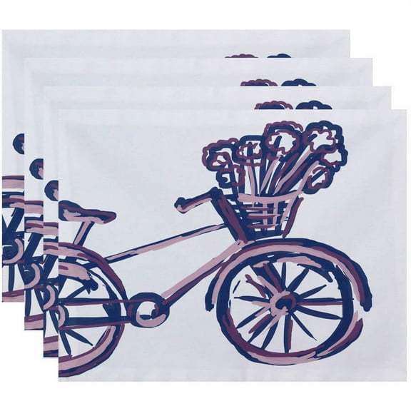 Simply Daisy 18" x 14" Geometric Decorative Placemats, Set of 4