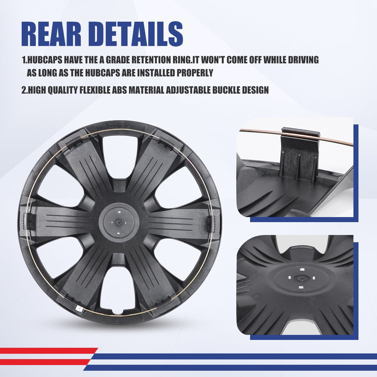 (4 Pack)16" Set of 4 Hubcaps Wheel Rims Cover for 2007-2011 Toyota Camry /2007-2011 Toyota Camry Hybrid Compatible with Steel Wheels Snap on Installation(16-inch,Lacquer)