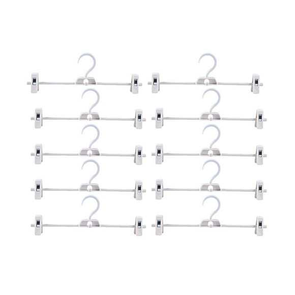 EeaseMX 10 percheros ajustables de plástico para pantalones, creativos, para secar pantalones.
