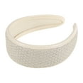 thumbnail image 4 of Unique Bargains 1 Pc Headband Grid Wide-brimmed Hair Accessories for Women Gray Beige, 4 of 5