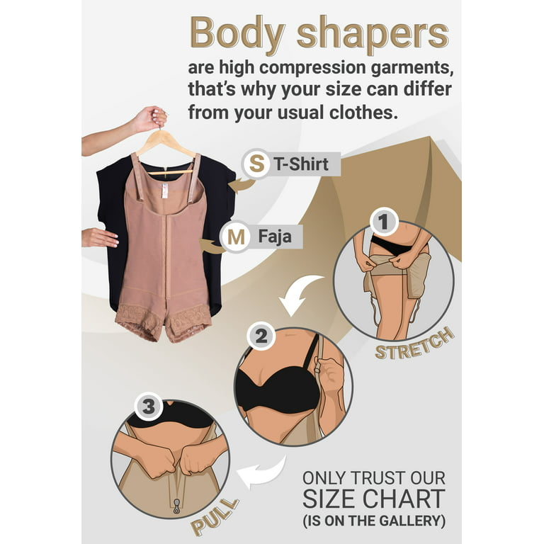 SONRYSE Faja Colombiana Postpartum and Post Surgery Extra Firm Shapewear  Girdle BBL Stage 2 Bodysuit Faja for Woman Mocha XL 