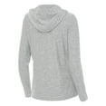 thumbnail image 3 of Women's Antigua  Heather Gray Indiana Hoosiers Daybreak Quarter-Zip Hoodie, 3 of 3