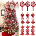 thumbnail image 4 of 6 piezas de piruletas navideñas con forma de bastón de caramelo, adornos colgantes para árbol de Navidad, decoraciones navideñas para el hogar, regalo de Año Nuevo 2024, 4 of 5