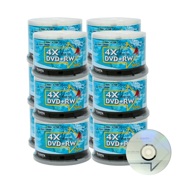 600 Pack Ridata DVD+RW 4X 4.7GB Silver Logo Rewritable DVD Plus RW Re