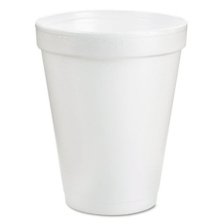 Dart Foam Drink Cups, 6oz, White, 25/Bag, 40 Bags/Carton