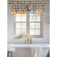 thumbnail image 6 of Thanksgiving Turkey Valances for Windows Fall Pumpkins Leaves Bird Plaid Texture Kitchen Valance Curtain Rod Pocket Small Curtains for Cafe Bathroom Laundry Basement 60" x 18", 6 of 8