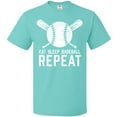 thumbnail image 3 of Inktastic Grunge Eat Sleep Baseball Repeat T-Shirt, 3 of 5