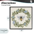 thumbnail image 4 of Stupell Industries Cottage Bee Celebration Wreath Black Framed Giclee Art, 12 x 12, by Lucille Price, 4 of 8
