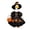 B, variant on Halloween Pumpkin Witch Themed Goose Costume Dress with Hat Bucket