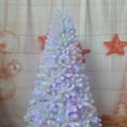 thumbnail image 1 of Árbol de Navidad de color preiluminado LED, decoración del hogar iluminada colorida, árbol de Navidad mixto de PVC blanco, novedad, 1 of 3