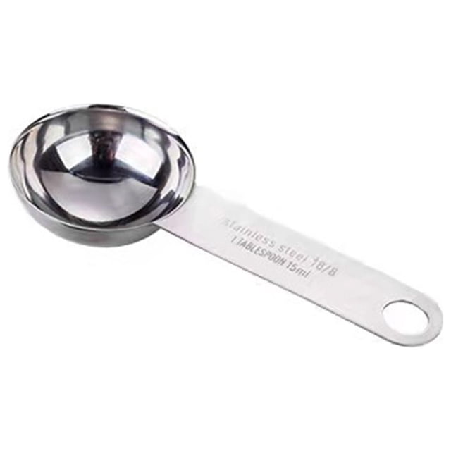 1Pc Measuring Spoon Polished Surface Rustproof Corrosion Resistant Food Grade with Scale Mark Comfortable Grip Powder Measuring Tablespoon Kitchen Supplies