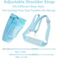 thumbnail image 5 of Bling Water Bottle Holder with Adjustable Strap & Straw Cover for Cup 40 oz Tumbler with Handle, Water Bottle Carrier Bag with Phone Pocket & Carabiner for Cup Accessories, 5 of 7