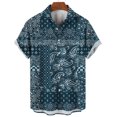 thumbnail image 3 of Camisa hawaiana vintage con estampado de tótem 3D para hombre, camisetas informales de verano de manga corta, ropa de calle, camisas holgadas con solapa de gran tamaño, 3 of 5