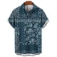 thumbnail image 3 of Camisa hawaiana vintage con estampado de tótem 3D para hombre, camisetas informales de verano de manga corta, ropa de calle, camisas holgadas con solapa de gran tamaño, 3 of 5