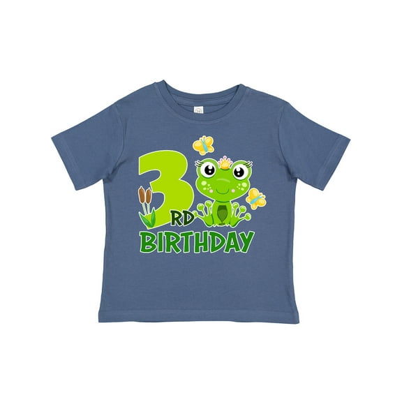Inktastic 3rd Birthday Princess Frog Girls Toddler T-Shirt