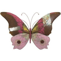 Rustic Wall Decor Butterfly Pk - One Metal Butterfly 16.5 Inch, Metal - Decoupage Nuts Bolts 12217