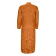 thumbnail image 4 of Womens Crochet Long Cardigan Long Sleeve Duster Hollow Out Sweater Knit Dress Cover Up Vacation Outfits Orange XL, 4 of 5