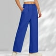 thumbnail image 2 of Y2K Pants - Girls Dress Pants Wide Leg Pants for Girls Preppy Clothes - Baggy Jeans,Boys Pants,Girls Pants,Color:Blue,Size:5-6 Years, 2 of 6