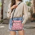 thumbnail image 5 of ZUXONGSY Strawberry Flower Heart Print Shoulder Bag for Women Small Crossbody Travel Purse Trendy Satchel with Adjustable Wide Strap for Dating Workout, 5 of 7