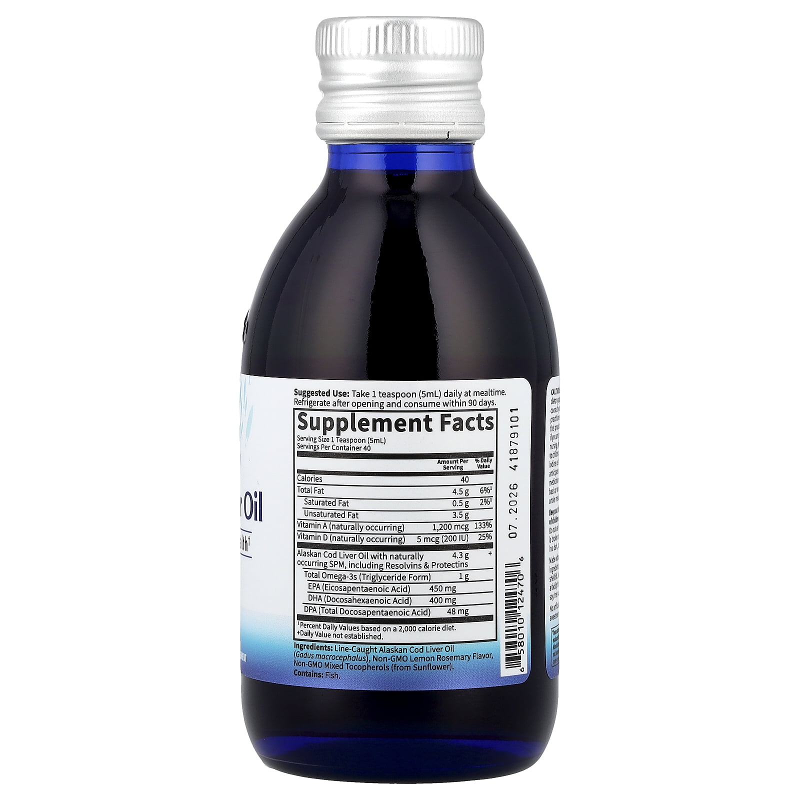 Garden of Life Dr. Formulated, Alaskan Cod Liver Oil, Lemon, 6.76 fl oz (200 ml)