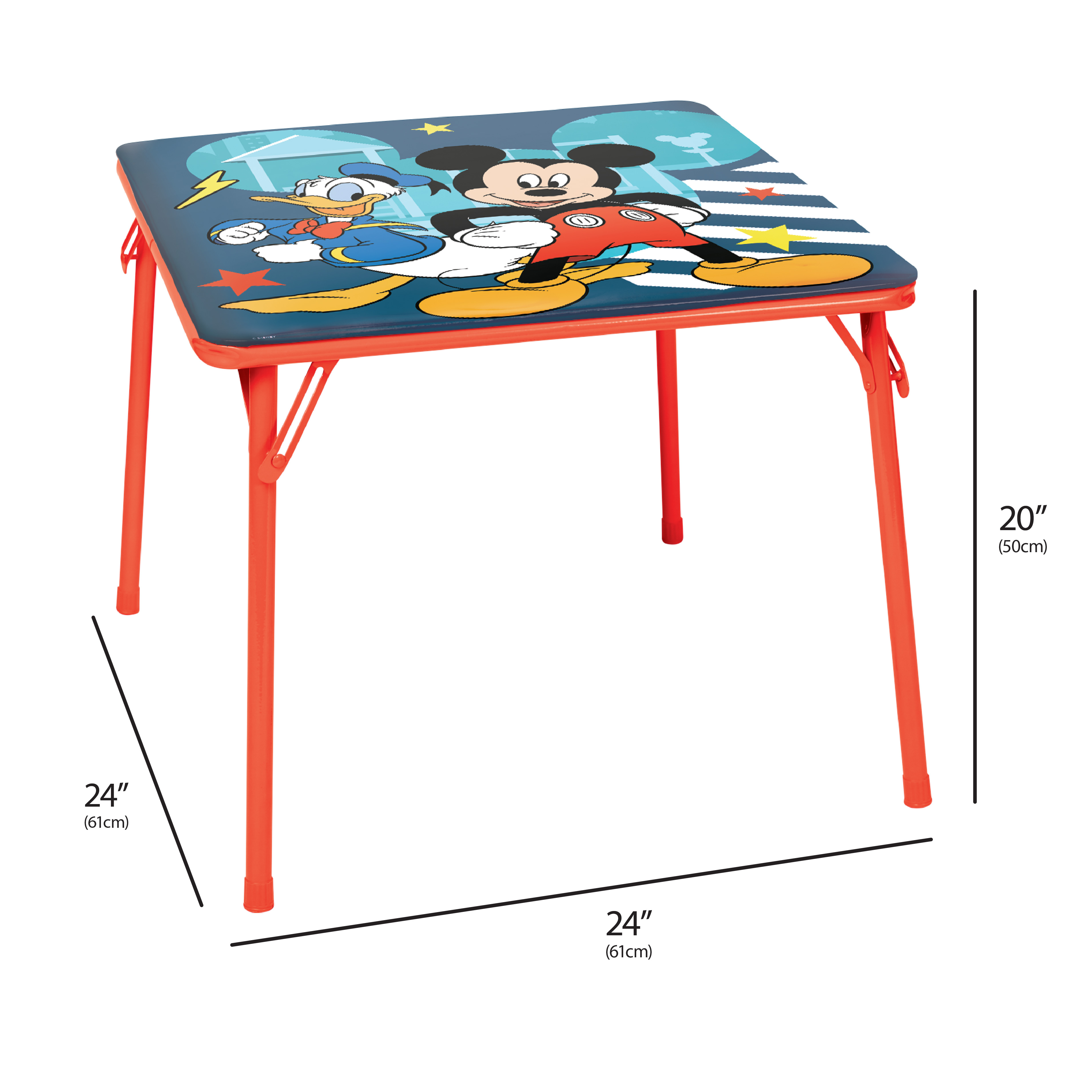 Mickey Mouse 3-Piece Kids Activity Table and Chair Set, Red photo 7
