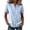 Blue, variant on Cowsor Womens Mandarin Collar Cotton Linen Button Down Shirt Short Sleeve Split V Neck Loose Fit Casual Blouse with Chest Pocket Lightweight Breathable Daily Wear Summer Spring Basic Tops