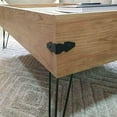 thumbnail image 4 of Rustic Iron And Wood Coffee Table With Sliding Tray, 4 of 6