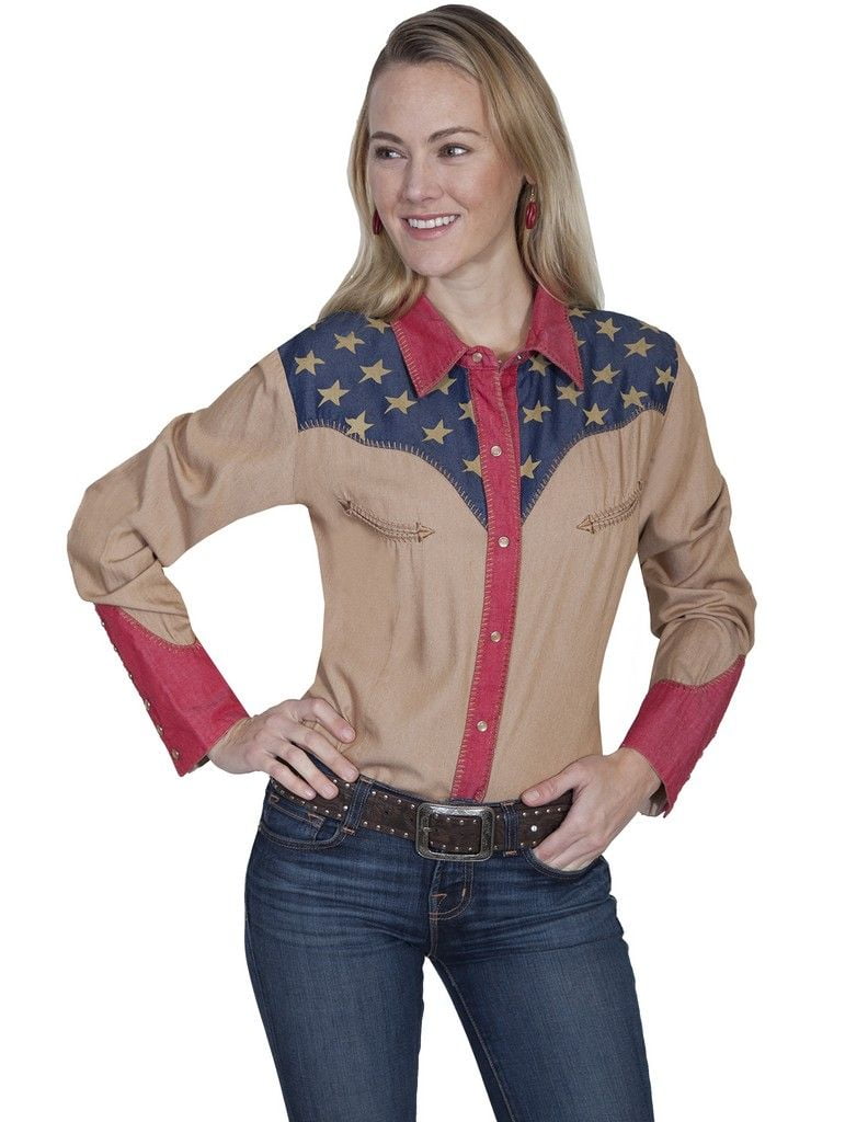 Scully Western Shirt Womens Long Sleeve 
