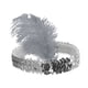 thumbnail image 1 of Ofertas Únicas 1 Pc Diademas de Plumas con Diamantes Falsos para Mujeres Gris, 1 of 6