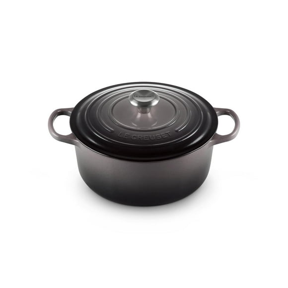 Le Creuset Signature Enameled Cast-Iron 5-1/2-Quart Round French (Dutch) Oven, Oyster multicolor