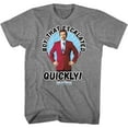 thumbnail image 1 of Anchorman Escalated Quickly Graphite Heather Adult T-Shirt, 1 of 2