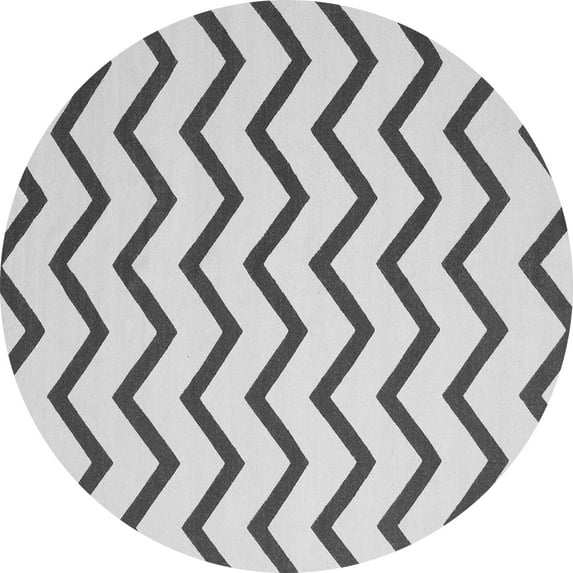 Ahgly Company Indoor Round Abstract Gray Contemporary Area Rugs, 5' Round
